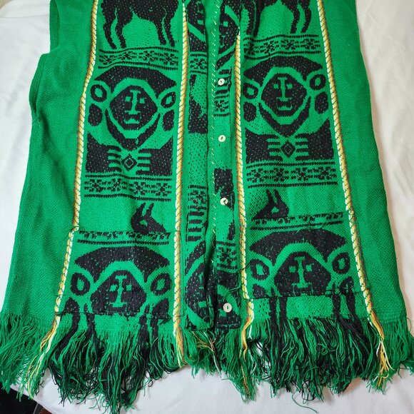 Vtg Aztec Knit Sweater Vest Ecuadorian - Picture 2 of 4